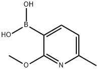 2-甲氧基-6-甲基吡啶-3-基硼酸 结构式