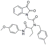 2-[[2-(2,3-DIOXO-2,3-DIHYDRO-1H-INDOL-1-YL)ACETYL](4-METHYLBENZYL)AMINO]-N-(4-METHOXYPHENYL)BUTANAMIDE 结构式