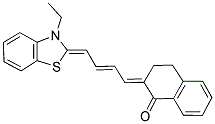 (2E)-2-[(2E,4Z)-4-(3-Ethyl-1,3-benzothiazol-2(3H)-ylidene)but-2-enylidene]-3,4-dihydronaphthalen-1(2H)-one 结构式