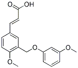 (2E)-3-(4-METHOXY-3-[(3-METHOXYPHENOXY)METHYL]PHENYL)-2-PROPENOIC ACID 结构式