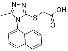 (5-METHYL-4-NAPHTHALEN-1-YL-4 H-[1,2,4]TRIAZOL-3-YLSULFANYL)-ACETIC ACID 结构式