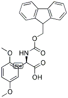 (R)-(2,5-DIMETHOXY-PHENYL)-[(9H-FLUOREN-9-YLMETHOXYCARBONYLAMINO)]-ACETIC ACID 结构式