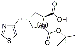 BOC-(S)-GAMMA-(4-THIAZOLYLMETHYL)-L-PROLINE 结构式