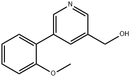 (5-(2-甲氧苯基)吡啶-3-基)甲醇 结构式