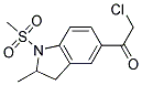 2-CHLORO-1-[2-METHYL-1-(METHYLSULFONYL)-2,3-DIHYDRO-1H-INDOL-5-YL]ETHANONE 结构式