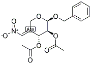 BENZYL 2,3-DI-O-ACETYL-4-DEOXY-4-C-NITROMETHYLENE-BETA-D-ARABINOPYRANOSIDE 结构式