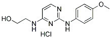 2-[[2-[(4-甲氧基苯基)氨基]-4-嘧啶基]氨基]乙醇盐酸盐 结构式
