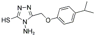 4-AMINO-5-[(4-ISOPROPYLPHENOXY)METHYL]-4H-1,2,4-TRIAZOLE-3-THIOL 结构式