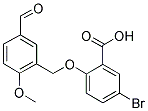 5-BROMO-2-[(5-FORMYL-2-METHOXYBENZYL)OXY]BENZOIC ACID 结构式