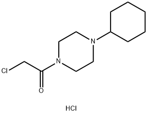 2-CHLORO-1-(4-CYCLOHEXYL-PIPERAZIN-1-YL)-ETHANONEHYDROCHLORIDE 结构式