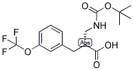 (R)-2-(TERT-BUTOXYCARBONYLAMINO-METHYL)-3-(3-TRIFLUOROMETHOXY-PHENYL)-PROPIONIC ACID 结构式