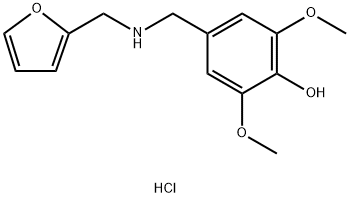 4-([(FURAN-2-YLMETHYL)-AMINO]-METHYL)-2,6-DIMETHOXY-PHENOL HYDROCHLORIDE 结构式