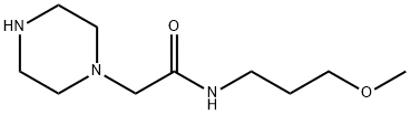 N-(3-甲氧基丙基)-2-哌嗪-1-基-乙酰胺 结构式