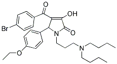 4-(4-BROMOBENZOYL)-1-(3-(DIBUTYLAMINO)PROPYL)-5-(4-ETHOXYPHENYL)-3-HYDROXY-1H-PYRROL-2(5H)-ONE 结构式