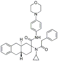 (4AR,9AS)-2-(N-CYCLOPROPYL-2-PHENYLACETAMIDO)-N-(4-MORPHOLINOPHENYL)-1,2,3,4,4A,9,9A,10-OCTAHYDROANTHRACENE-2-CARBOXAMIDE 结构式