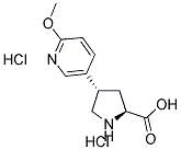 (+/-)-TRANS-4-(6-METHOXY-3-PYRIDINYL)PYRROLIDINE-3-CARBOXYLIC ACID DIHYDROCHLORIDE 结构式