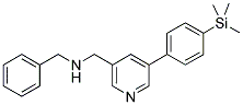 1-PHENYL-N-((5-[4-(TRIMETHYLSILYL)PHENYL]PYRIDIN-3-YL)METHYL)METHANAMINE 结构式