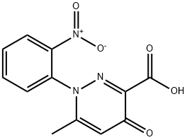 6-甲基-1-(2-硝基苯基)-4-氧代-1,4-二氢哒嗪-3-羧酸 结构式