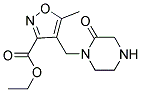 5-METHYL-4-(2-OXO-PIPERAZIN-1-YLMETHYL)-ISOXAZOLE-3-CARBOXYLIC ACID ETHYL ESTER 结构式