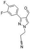 3-[3-(3,4-DIFLUOROPHENYL)-4-FORMYL-1H-PYRAZOL-1-YL]PROPANENITRILE 结构式