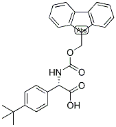 (S)-(4-TERT-BUTYL-PHENYL)-[(9H-FLUOREN-9-YLMETHOXYCARBONYLAMINO)]-ACETIC ACID 结构式