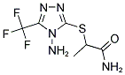 2-([4-AMINO-5-(TRIFLUOROMETHYL)-4H-1,2,4-TRIAZOL-3-YL]SULFANYL)PROPANAMIDE 结构式