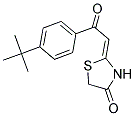 (2Z)-2-[2-(4-TERT-BUTYLPHENYL)-2-OXOETHYLIDENE]-1,3-THIAZOLIDIN-4-ONE 结构式