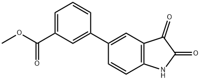 3-(2,3-DIOXO-2,3-DIHYDRO-1H-INDOL-5-YL)-BENZOIC ACID METHYL ESTER 结构式
