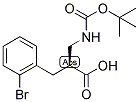 (S)-3-(2-BROMO-PHENYL)-2-(TERT-BUTOXYCARBONYLAMINO-METHYL)-PROPIONIC ACID 结构式