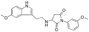 1-(3-METHOXYPHENYL)-3-{[2-(5-METHOXY-1H-INDOL-3-YL)ETHYL]AMINO}-2,5-PYRROLIDINEDIONE 结构式