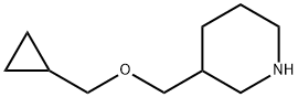 3-[(CYCLOPROPYLMETHOXY)METHYL]PIPERIDINE 结构式