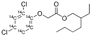 2,4-DICHLOROPHENOXY ACETIC ACID ETHYLHEXANYL ESTER [RING-14C(U)] 结构式