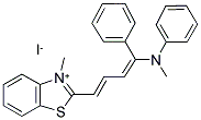 3-METHYL-2-[(1E,3E)-4-(METHYLANILINO)-4-PHENYL-1,3-BUTADIENYL]-1,3-BENZOTHIAZOL-3-IUM IODIDE 结构式