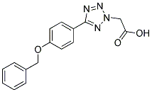 (5-[4-(BENZYLOXY)PHENYL]-2H-TETRAAZOL-2-YL)ACETIC ACID 结构式