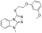 3-[2-(3-METHOXY-PHENOXY)-ETHYLSULFANYL]-9-METHYL-9H-BENZO[4,5]IMIDAZO[2,1-C][1,2,4]TRIAZOLE 结构式