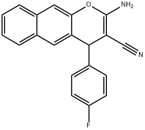 2-AMINO-4-(4-FLUOROPHENYL)-4H-BENZO[G]CHROMENE-3-CARBONITRILE 结构式