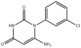 6-AMINO-1-(3-CHLORO-PHENYL)-1H-PYRIMIDINE-2,4-DIONE 结构式