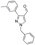 1-BENZYL-3-(3-METHYLPHENYL)-1H-PYRAZOLE-4-CARBALDEHYDE 结构式