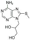 3-(6-AMINO-8-METHYLSULFANYL-PURIN-9-YL)-PROPANE-1,2-DIOL 结构式