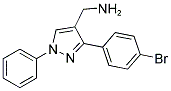 [3-(4-Bromophenyl)-1-phenyl-1H-pyrazol-4-yl]methylamine 结构式
