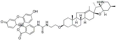 FLUORESCEINYL CYCLOPAMINE 结构式