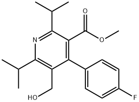 METHYL 2,6-DIISOPROPYL-4-(4-FLUOROPHENYL)-5-HYDROXYMETHYL-PYRIDINE-3-CARBOXYLATE 结构式
