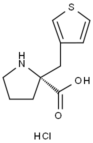 (R)-ALPHA-(3-THIOPHENYLMETHYL)-PROLINE-HCL 结构式