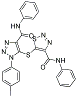 N-PHENYL-5-(5-(PHENYLCARBAMOYL)-3-P-TOLYL-3H-1,2,3-TRIAZOL-4-YLTHIO)-1,2,3-THIADIAZOLE-4-CARBOXAMIDE 结构式