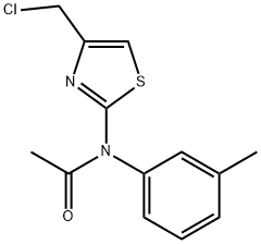 N-[4-(CHLOROMETHYL)-1,3-THIAZOL-2-YL]-N-(3-METHYLPHENYL)ACETAMIDE 结构式