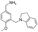 3-(2,3-DIHYDRO-1H-INDOL-1-YLMETHYL)-4-METHOXYBENZYLAMINE 结构式