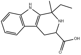 1-ETHYL-1-METHYL-2,3,4,9-TETRAHYDRO-1H-BETA-CARBOLINE-3-CARBOXYLIC ACID 结构式