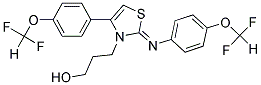 3-[(2Z)-4-[4-(DIFLUOROMETHOXY)PHENYL]-2-{[4-(DIFLUOROMETHOXY)PHENYL]IMINO}-1,3-THIAZOL-3(2H)-YL]PROPAN-1-OL 结构式