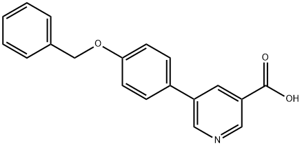 5-(4-(苄氧基)苯基)烟酸 结构式