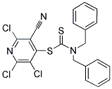 2,3,6-TRICHLORO-5-CYANOPYRIDIN-4-YL DIBENZYLDITHIOCARBAMATE 结构式